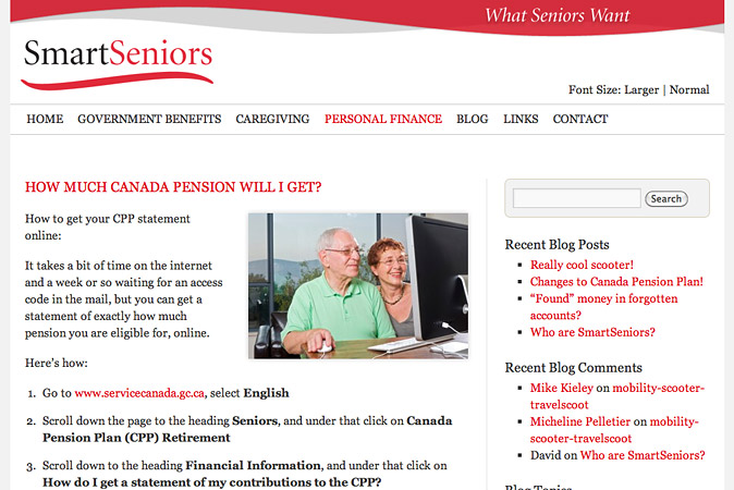 How Much Canada Pension Will I Get? web page